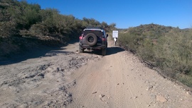 Little Pan Mine Road - Waypoint 6: AZ Fish Dept. Signs