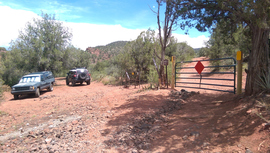 Oak Creek Homestead - Waypoint 9: Locked gate