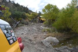 Charouleau Gap / FR# 736 - Waypoint 20: 4x4 Warning sign
