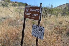 Jackson Cabin/Muleshoe Ranch Road FR #691, Arizona - Waypoint 12: Entering Public Lands