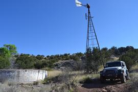 Jackson Cabin/Muleshoe Ranch Road FR #691, Arizona - Waypoint 16: Water Tank & Decommissioned Windmill