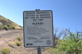 Jackson Cabin/Muleshoe Ranch Road FR #691, Arizona - Waypoint 10: Entering Private Lands