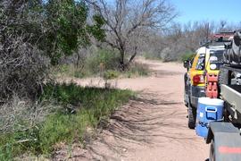 Jackson Cabin/Muleshoe Ranch Road FR #691, Arizona - Waypoint 3: Hooker Hot Springs -Hiker Staging Area