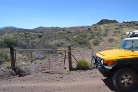 Jackson Cabin/Muleshoe Ranch Road FR #691, Arizona - Waypoint 6: El Paso Gas Line Closed to Motorized Use